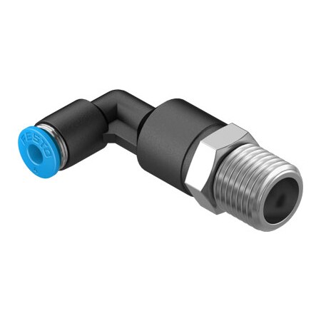 Festo Push-In L-Fitting, Long QSLL-1/4-4 QSLL-1/4-4